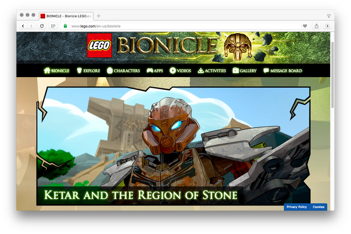 LEGO Bionicle - Fonts In Use